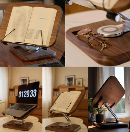 Premium Wooden Adjustable Laptop & Book Stand