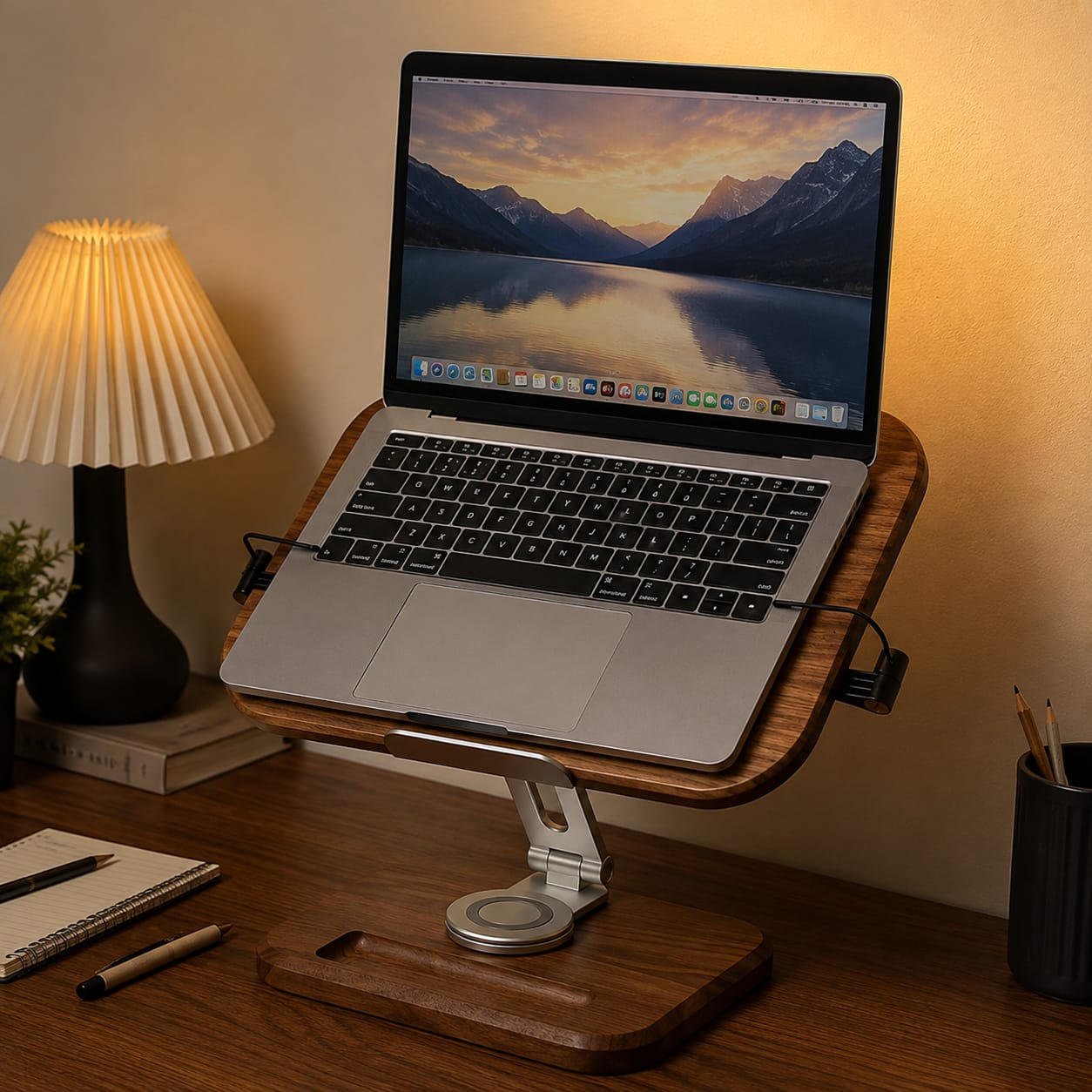 Premium Wooden Adjustable Laptop & Book Stand