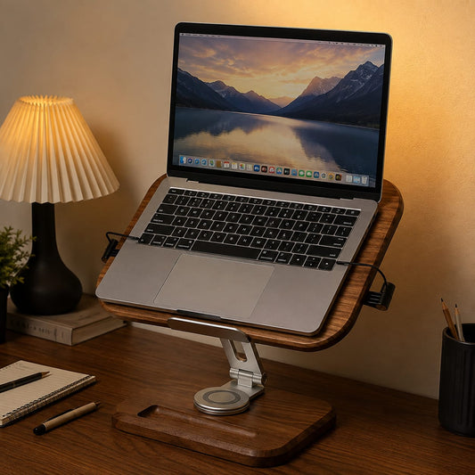Premium Wooden Adjustable Laptop & Book Stand